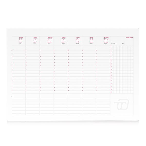 PLANNING SETTIMANALE COLLATO cm.50x35