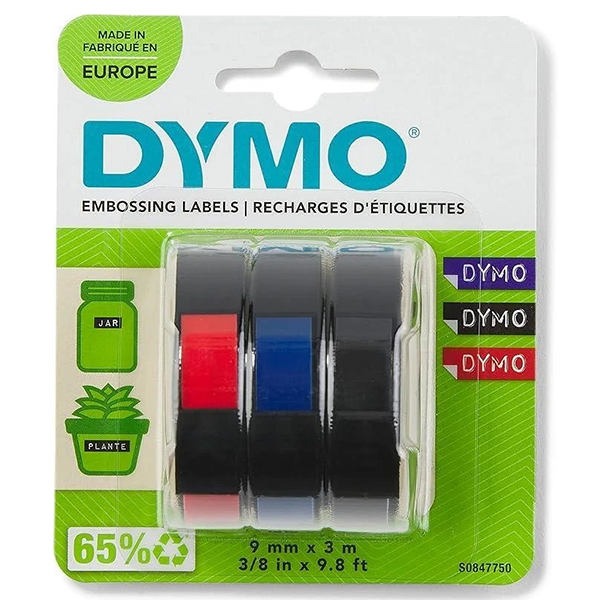 NASTRI PER DYMO 9mm x 3mt MULTICOLOR PZ.3