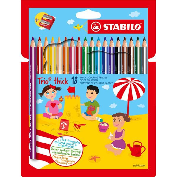 PASTELLI A MATITA MAXI STABILO TRIO x18 PZ 6