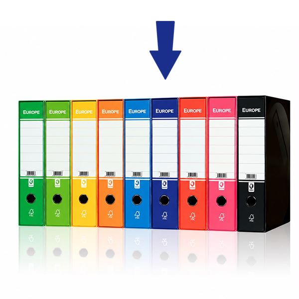 REGISTRATORI CON CUSTODIA EUROPE D8 BLU
