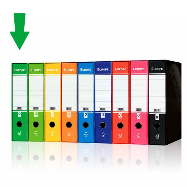 REGISTRATORI CON CUSTODIA EUROPE D8 VERDE