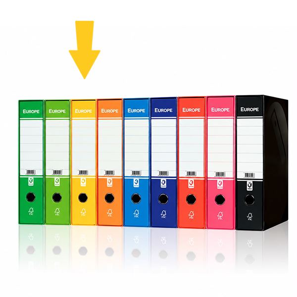 REGISTRATORI CON CUSTODIA EUROPE D8 GIALLO