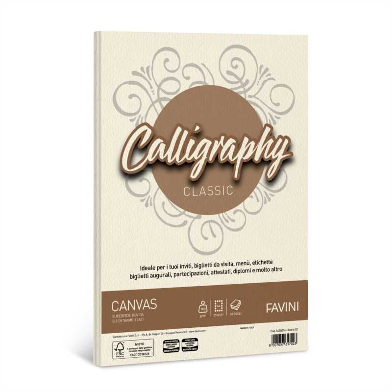 CALLIGRAPHY CANVAS FG.50 A4 GR.100 AVORIO