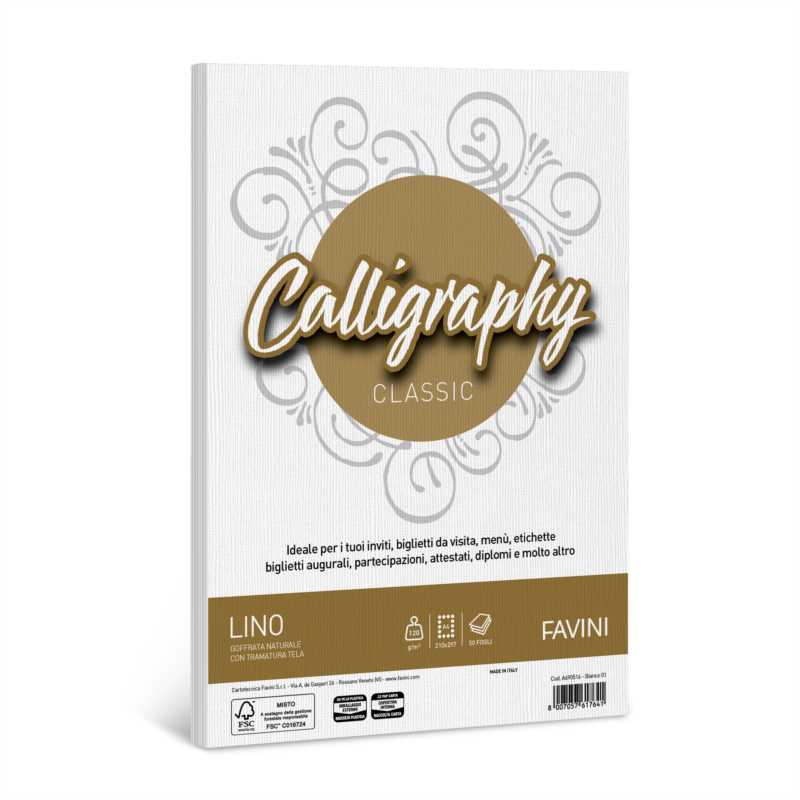 CALLIGRAPHY LINO FG.50 A4 GR.120 BIANCO