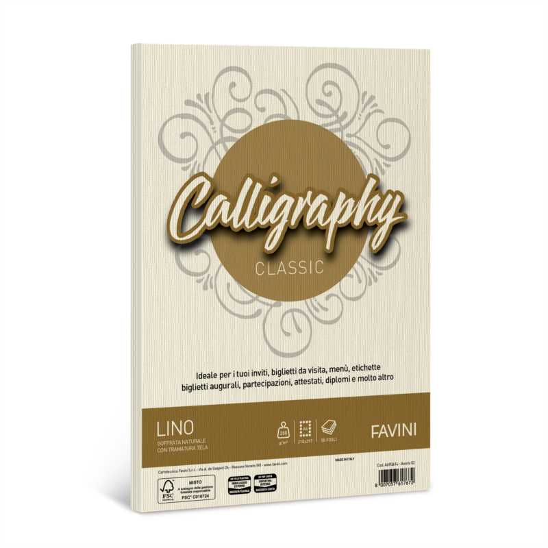 CALLIGRAPHY LINO FG.50 A4 GR.120 AVORIO