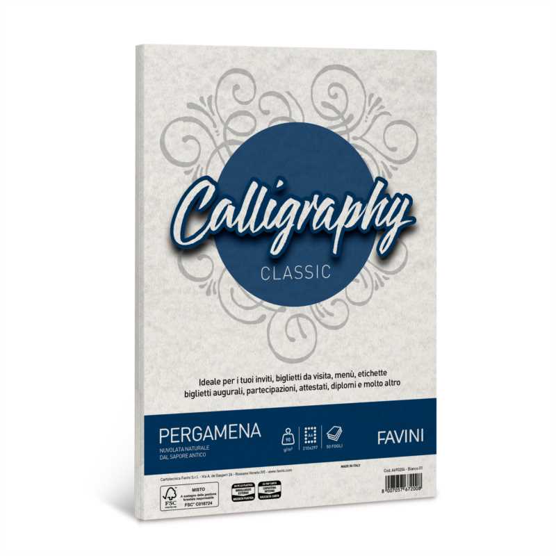 CALLIGRAPHY PERGAMENA FG.50 A4 GR.90 BIANCO