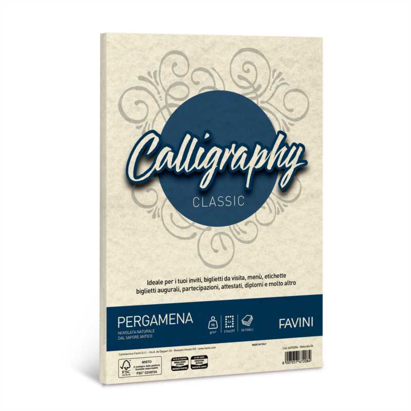 CALLIGRAPHY PERGAMENA FG.50 A4 GR.90 NATURALE