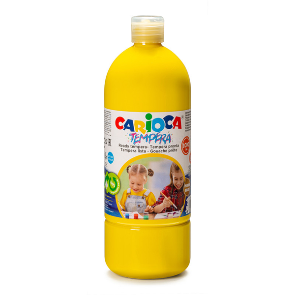 TEMPERA PRONTA 1000 ML.CARIOCA GIALLO PRIMARIO