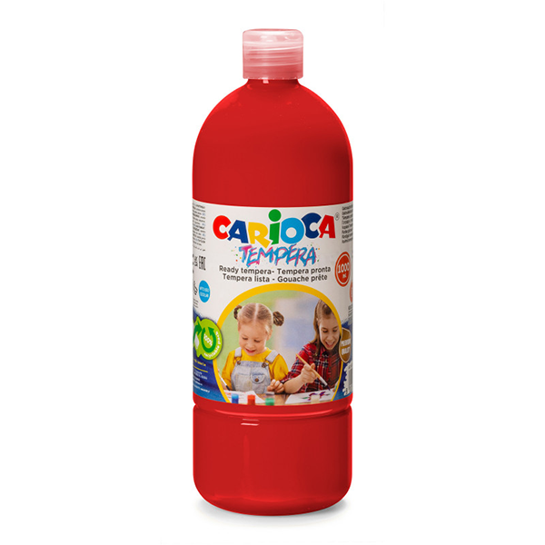 TEMPERA PRONTA 1000 ML.CARIOCA ROSSO VERMIGLIONE