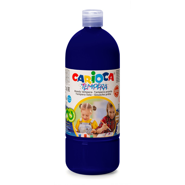 TEMPERA PRONTA 1000 ML.CARIOCA BLU SCURO