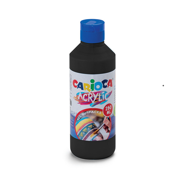 TEMPERA ACRILICA ML.250 CARIOCA NERO