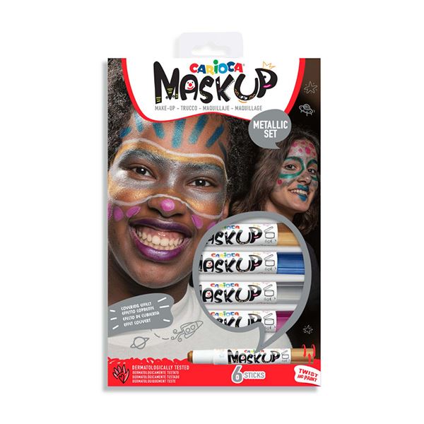 COLORI PER VISO CARIOCA MASK UP x6 METALLIC