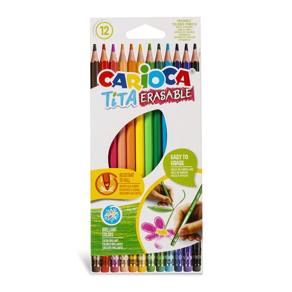 PASTELLI A MATITA CARIOCA TITA ERASABLE x12 PZ.6