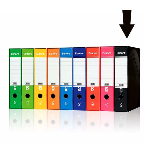 REGISTRATORI CON CUSTODIA EUROPE D8 NERO