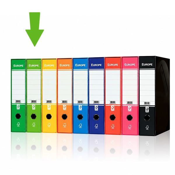 REGISTRATORI CON CUSTODIA EUROPE D8 VERDE CHIARO