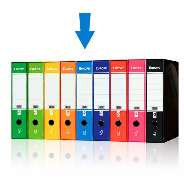 REGISTRATORI CON CUSTODIA EUROPE D8 AZZURRO