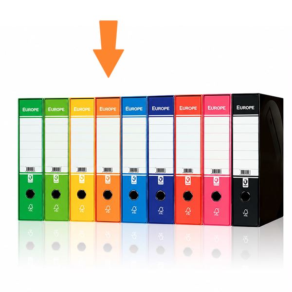 REGISTRATORI CON CUSTODIA EUROPE D8 ARANCIONE