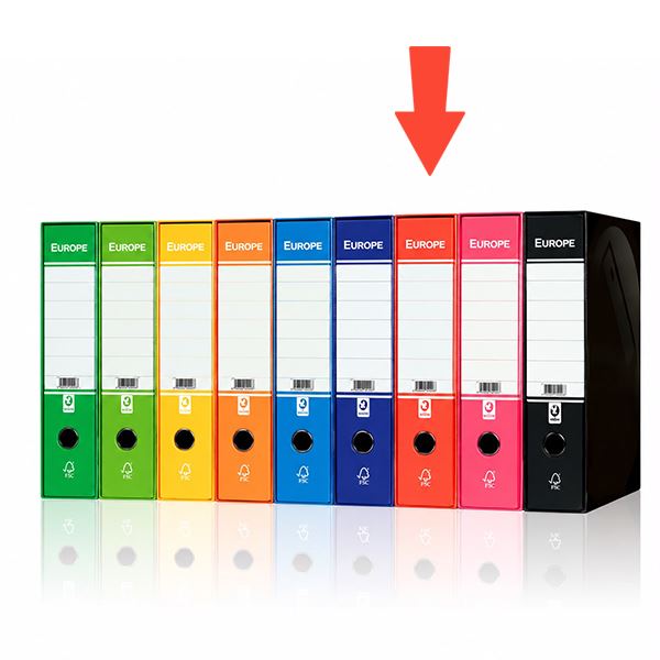 REGISTRATORI CON CUSTODIA EUROPE D8 ROSSO