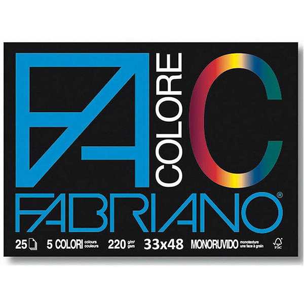 BLOCCO FABRIANO COLORE 33x48 FG.25 PZ.5