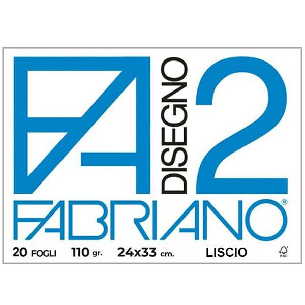 BLOCCO FABRIANO F2 24x33 LISCIO PZ.10