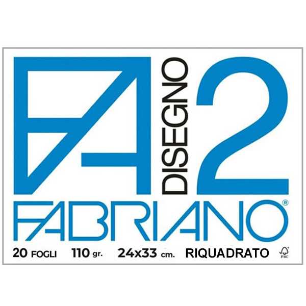 BLOCCO FABRIANO F2 24x33 SQUADRATO PZ.10
