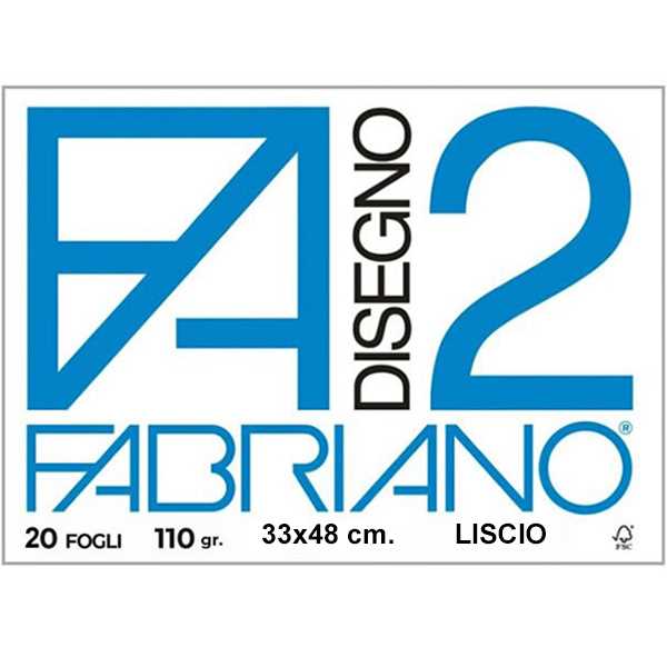 BLOCCO FABRIANO F2 33x48 LISCIO PZ.10